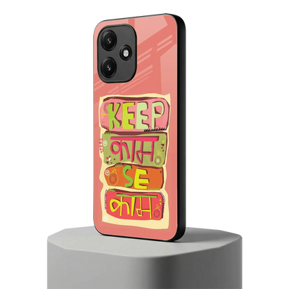 Kaam Se Kaam redmi 12 5g mobile cover | shockproof glass phone case
