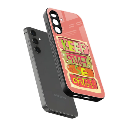 Kaam Se Kaam sleek samsung galaxy m35 5g cover with tempered glass back and TPU edges