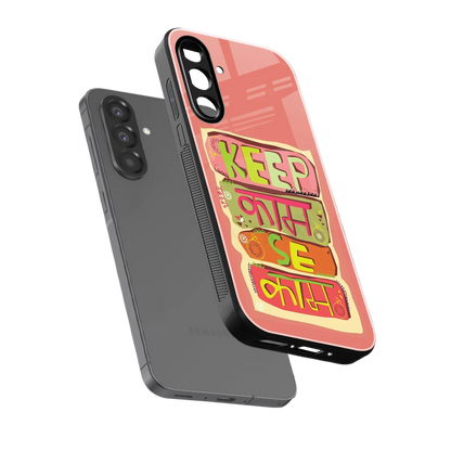 Kaam Se Kaam sleek samsung galaxy a37 5g cover with tempered glass back and TPU edges