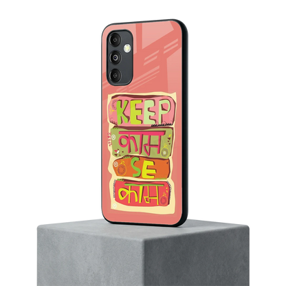 Kaam Se Kaam samsung galaxy m14 5g mobile cover | shockproof glass phone case