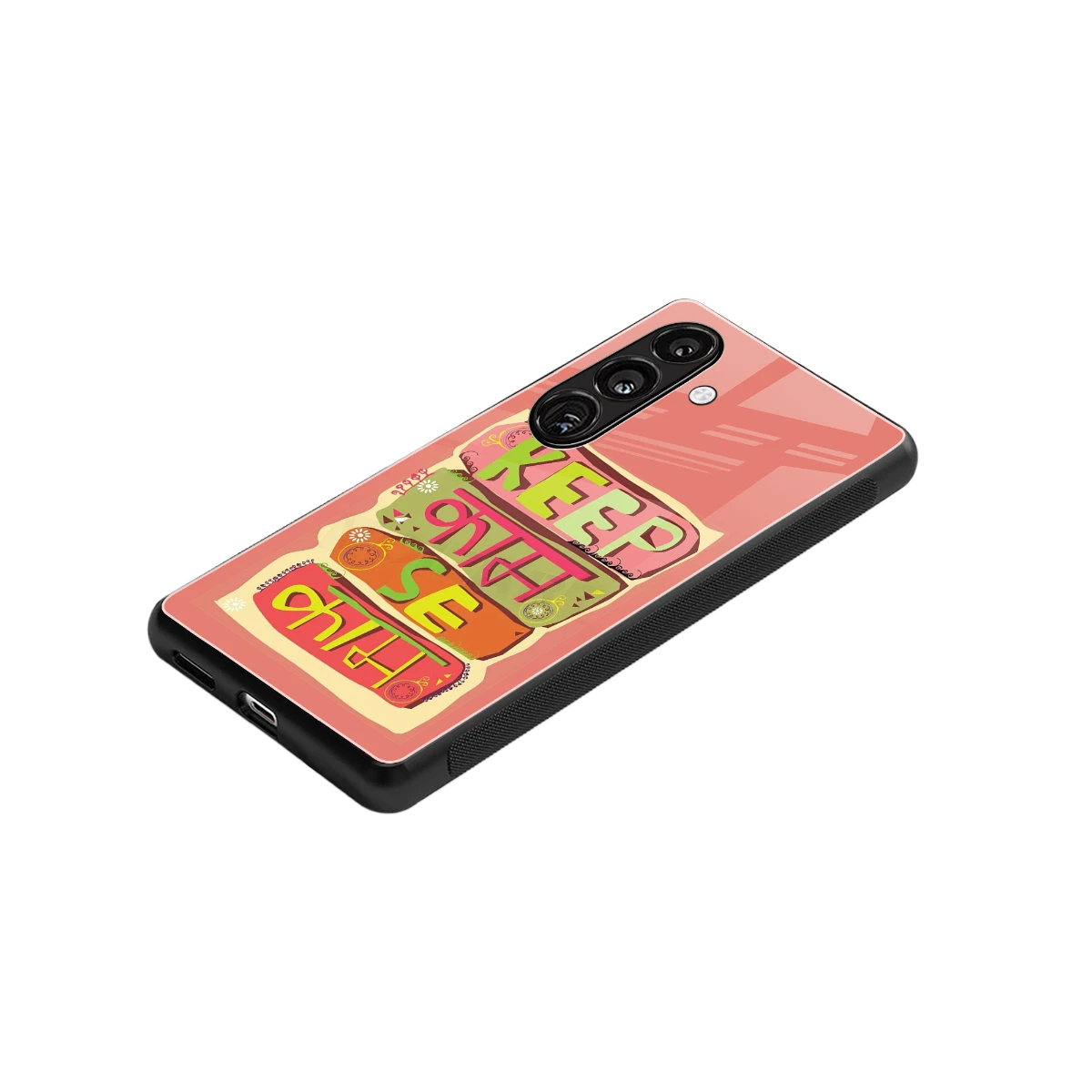 Kaam Se Kaam stylish phone case for samsung galaxy s24 | glossy glass and slim fit
