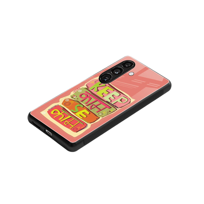 Kaam Se Kaam stylish phone case for samsung galaxy s24 plus | glossy glass and slim fit