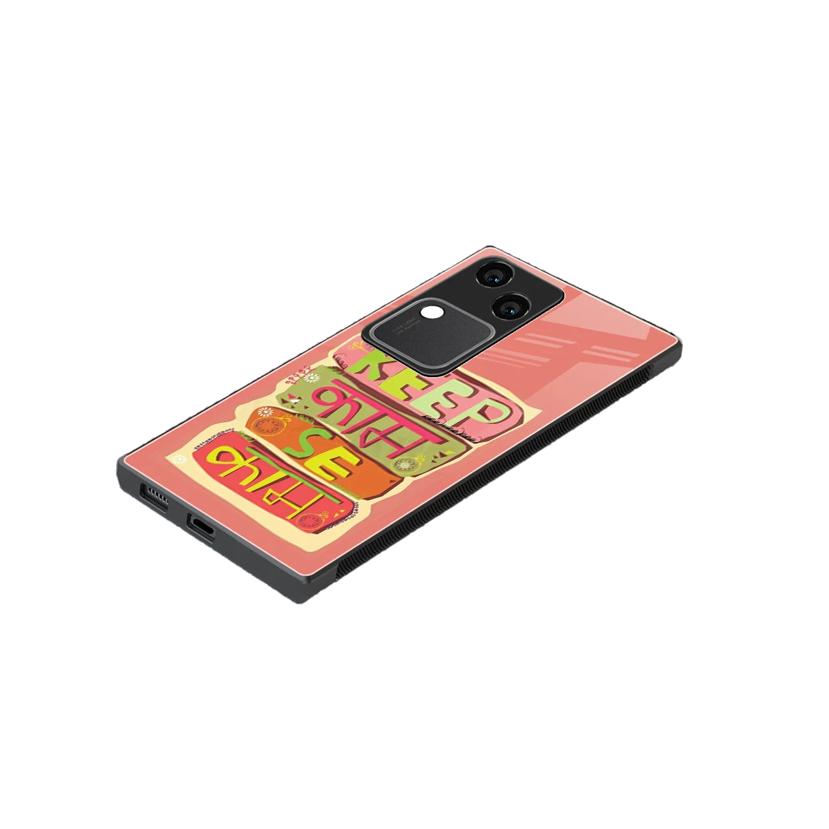 Kaam Se Kaam stylish phone case for vivo v30 | glossy glass and slim fit