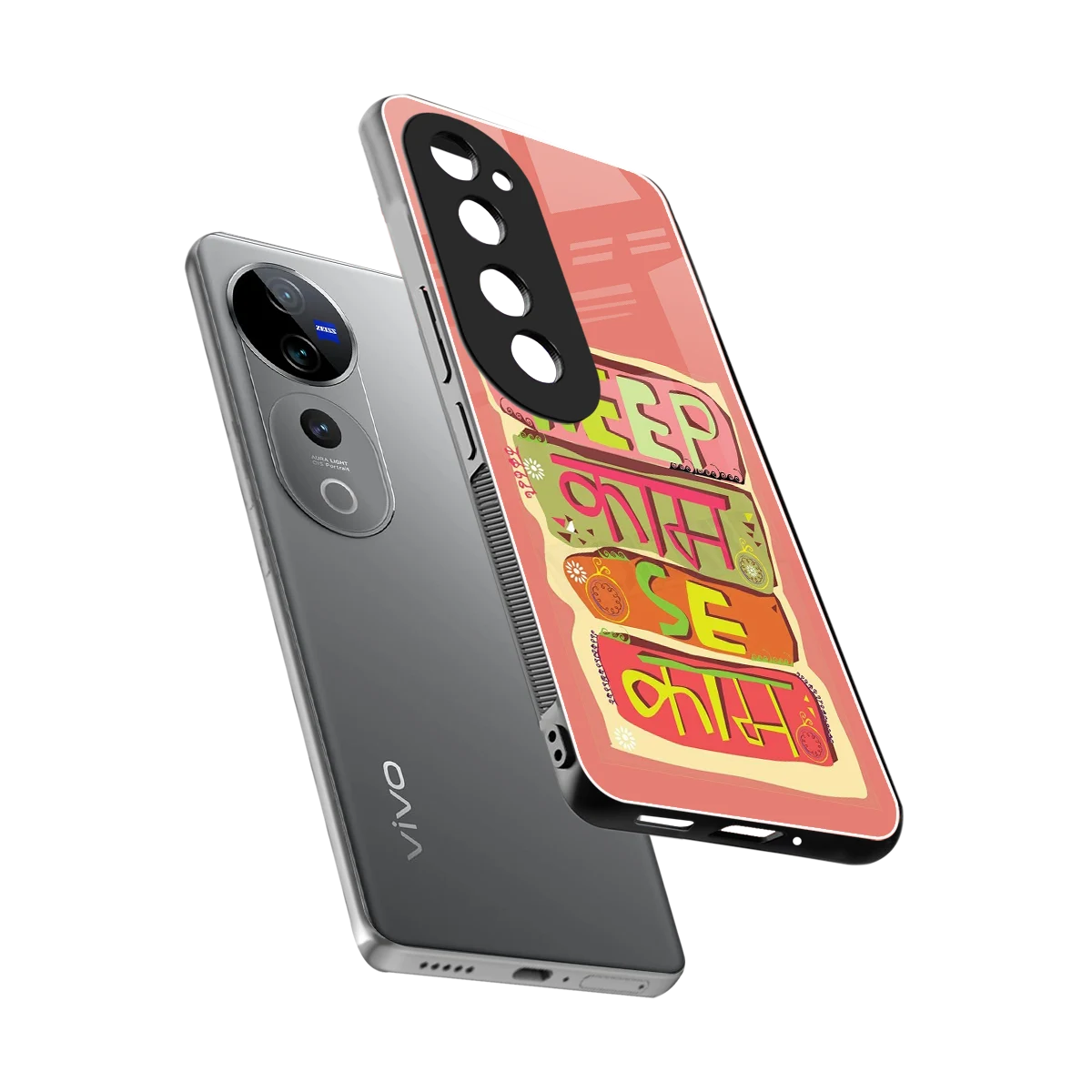 Kaam Se Kaam sleek vivo v40 pro cover with tempered glass back and TPU edges