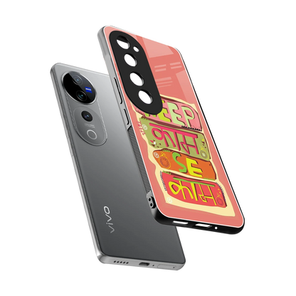 Kaam Se Kaam sleek vivo v40 pro cover with tempered glass back and TPU edges