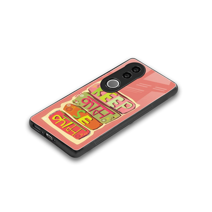 Kaam Se Kaam stylish phone case for vivo v50 | glossy glass and slim fit