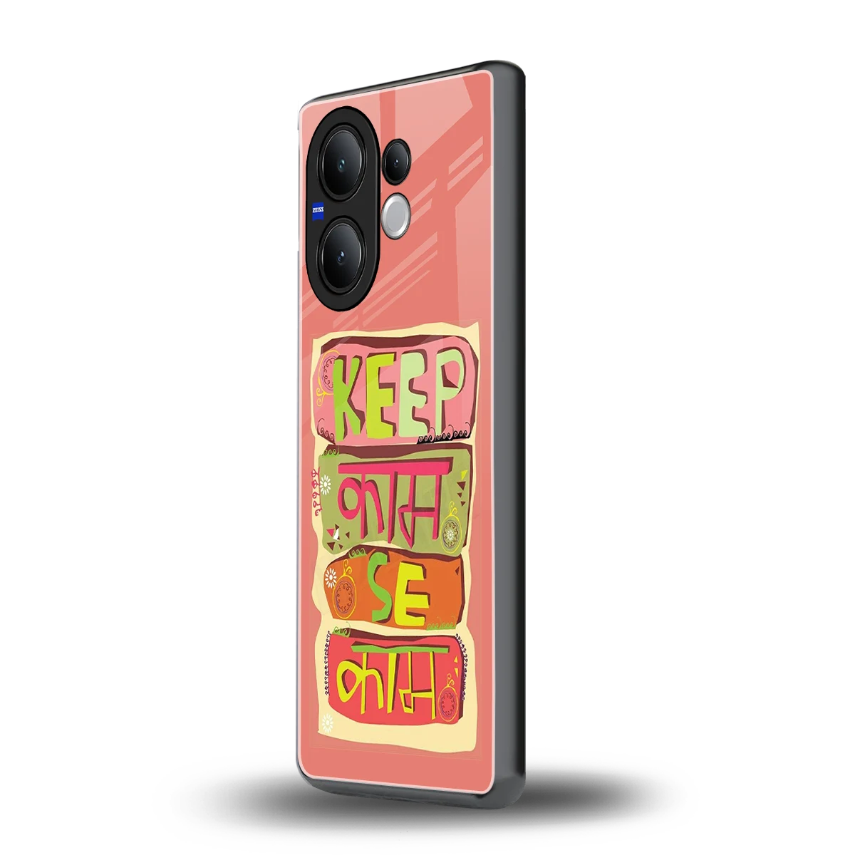 Kaam Se Kaam vivo v60 mobile cover | shockproof glass phone case