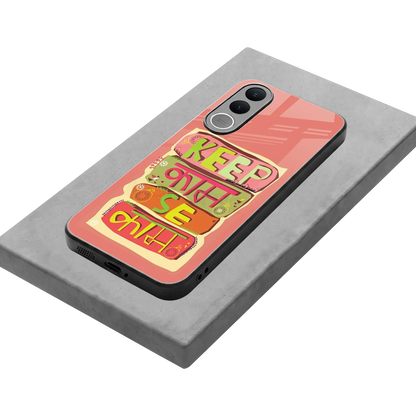 Kaam Se Kaam stylish phone case for vivo v70 fe | glossy glass and slim fit
