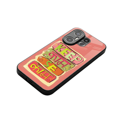 Kaam Se Kaam stylish phone case for vivo x200 fe | glossy glass and slim fit