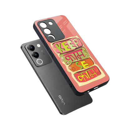 Kaam Se Kaam sleek vivo y200 5g cover with tempered glass back and TPU edges