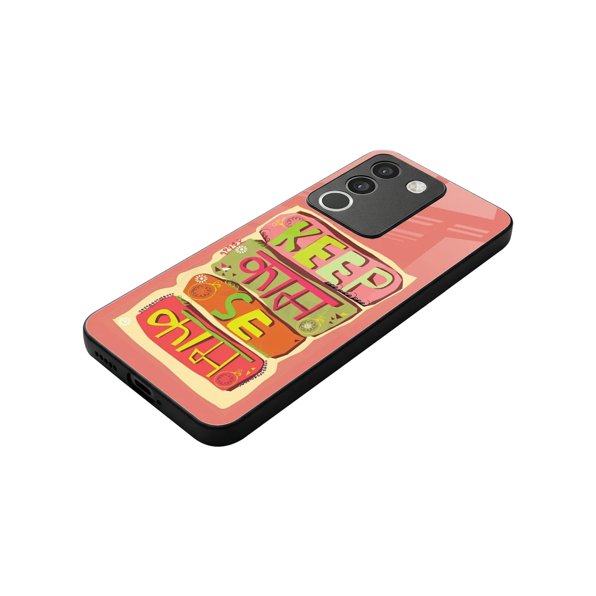 Kaam Se Kaam stylish phone case for vivo y200 5g | glossy glass and slim fit
