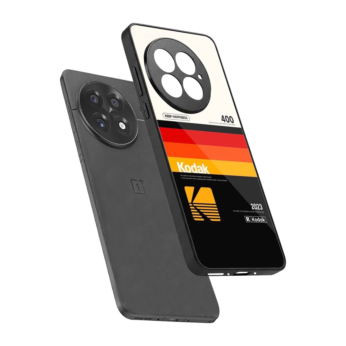 Keep Happiness sleek oneplus 13 cover with tempered glass back and TPU edges
