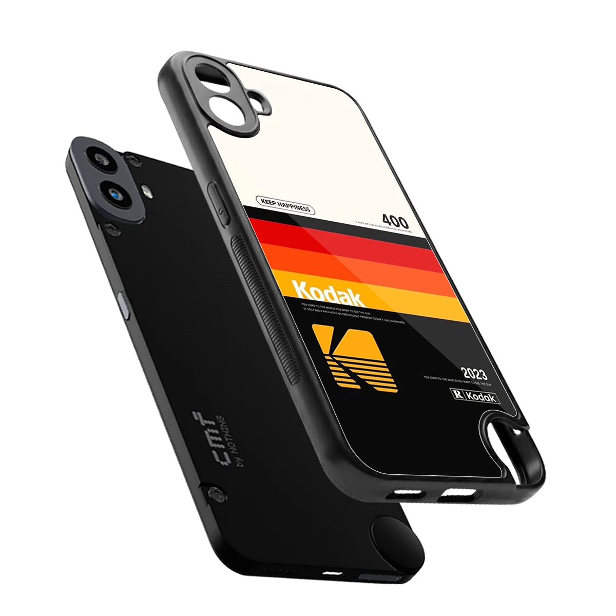 Keep Happiness sleek cmf nothing phone 1 cover with tempered glass back and TPU edges