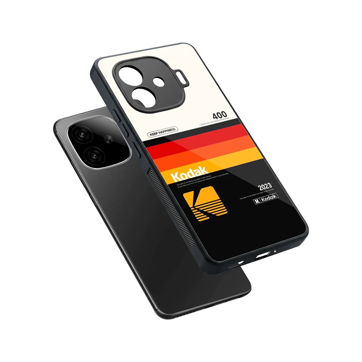 Keep Happiness sleek iqoo neo 10r 5g cover with tempered glass back and TPU edges