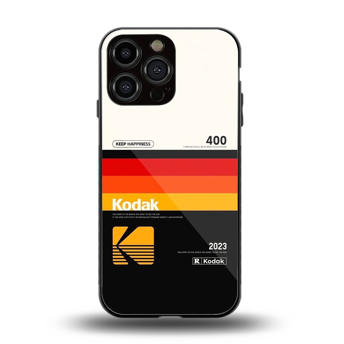 Keep Happiness back phone cover | glass case for iphone 15 pro max