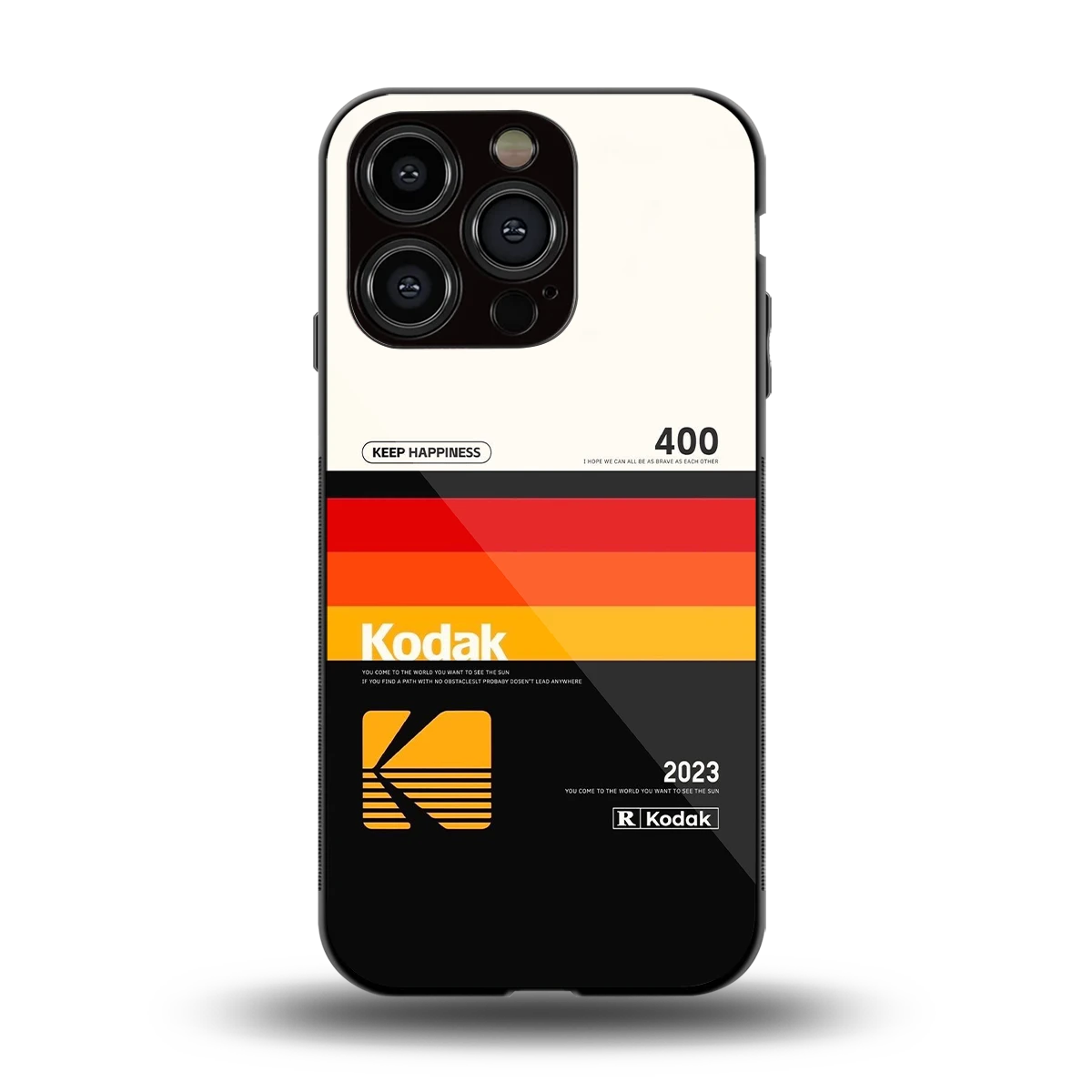 Keep Happiness back phone cover | glass case for iphone 15 pro