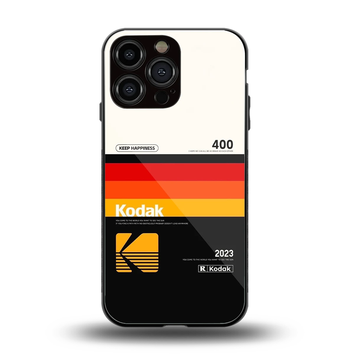 Keep Happiness back phone cover | glass case for iphone 16 pro max