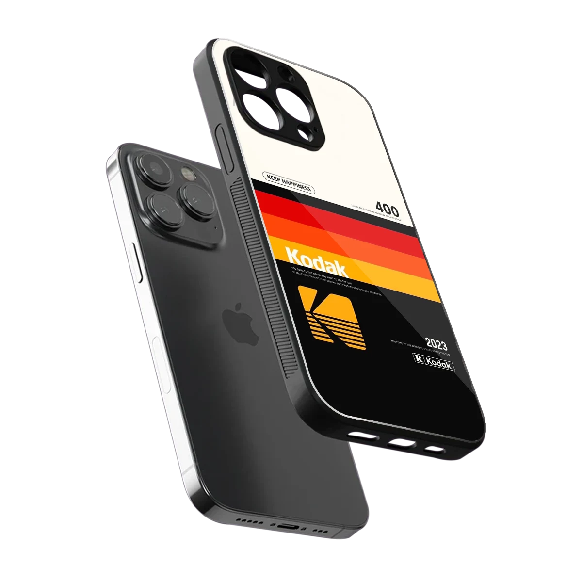 Keep Happiness sleek iphone 16 pro max cover with tempered glass back and TPU edges