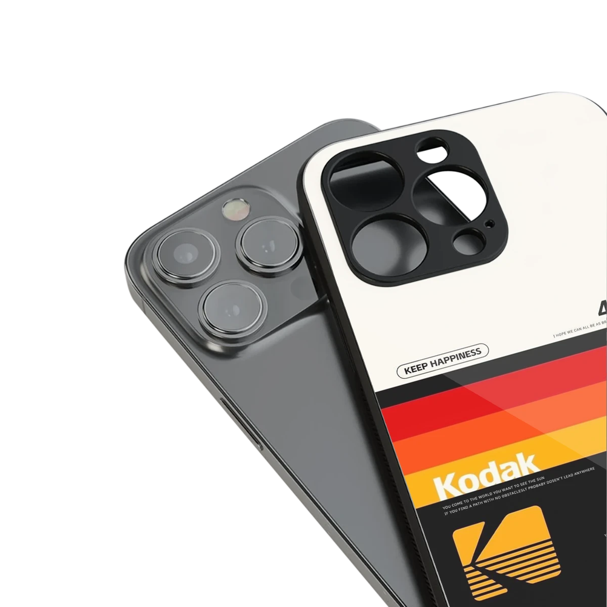 Keep Happiness stylish phone case for iphone 15 pro | glossy glass and slim fit