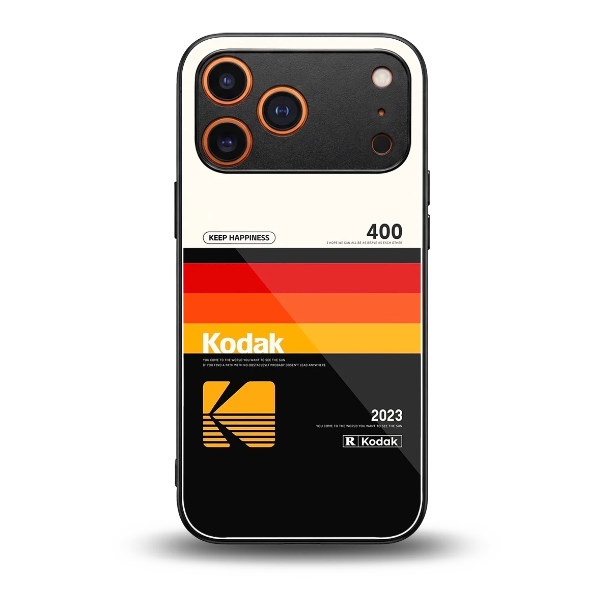 Keep Happiness back phone cover | glass case for iphone 17 pro