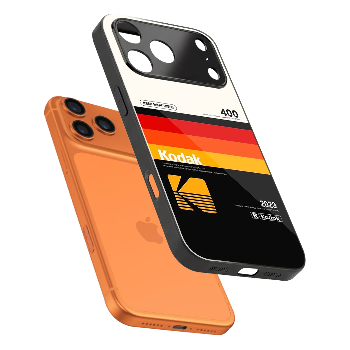 Keep Happiness sleek iphone 17 pro cover with tempered glass back and TPU edges