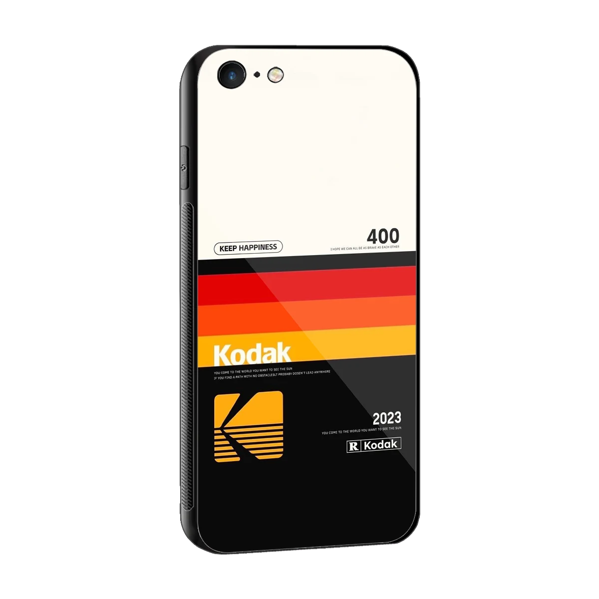Keep Happiness sleek iphone 6s cover with tempered glass back and TPU edges