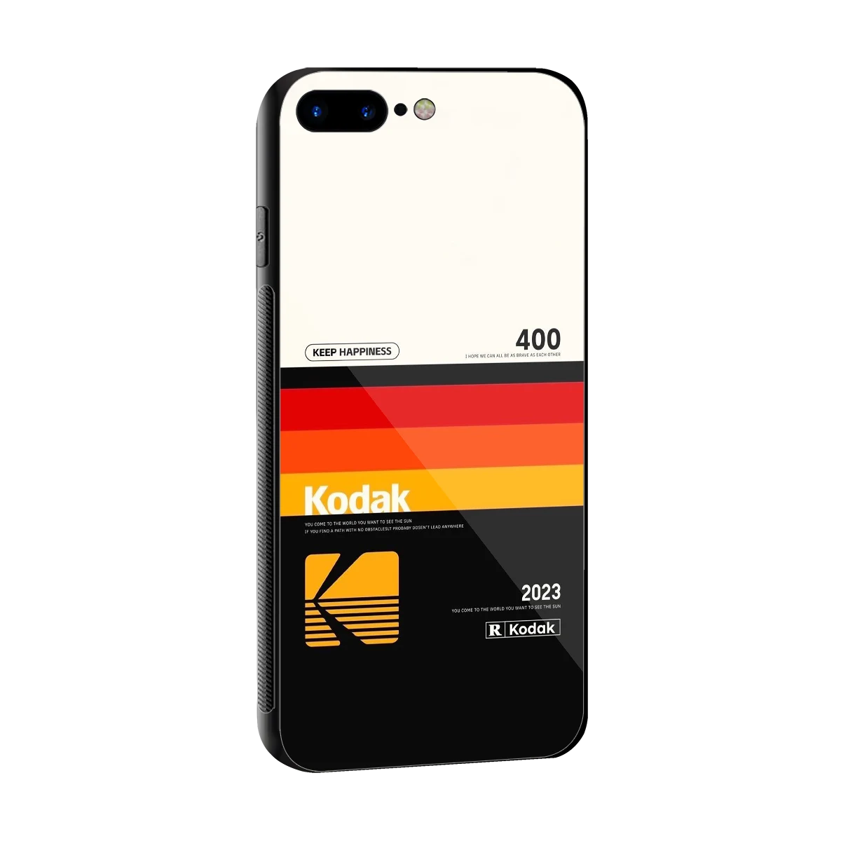 Keep Happiness sleek iphone 8 plus cover with tempered glass back and TPU edges