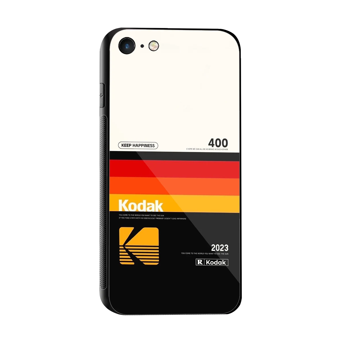 Keep Happiness sleek iphone 7 cover with tempered glass back and TPU edges