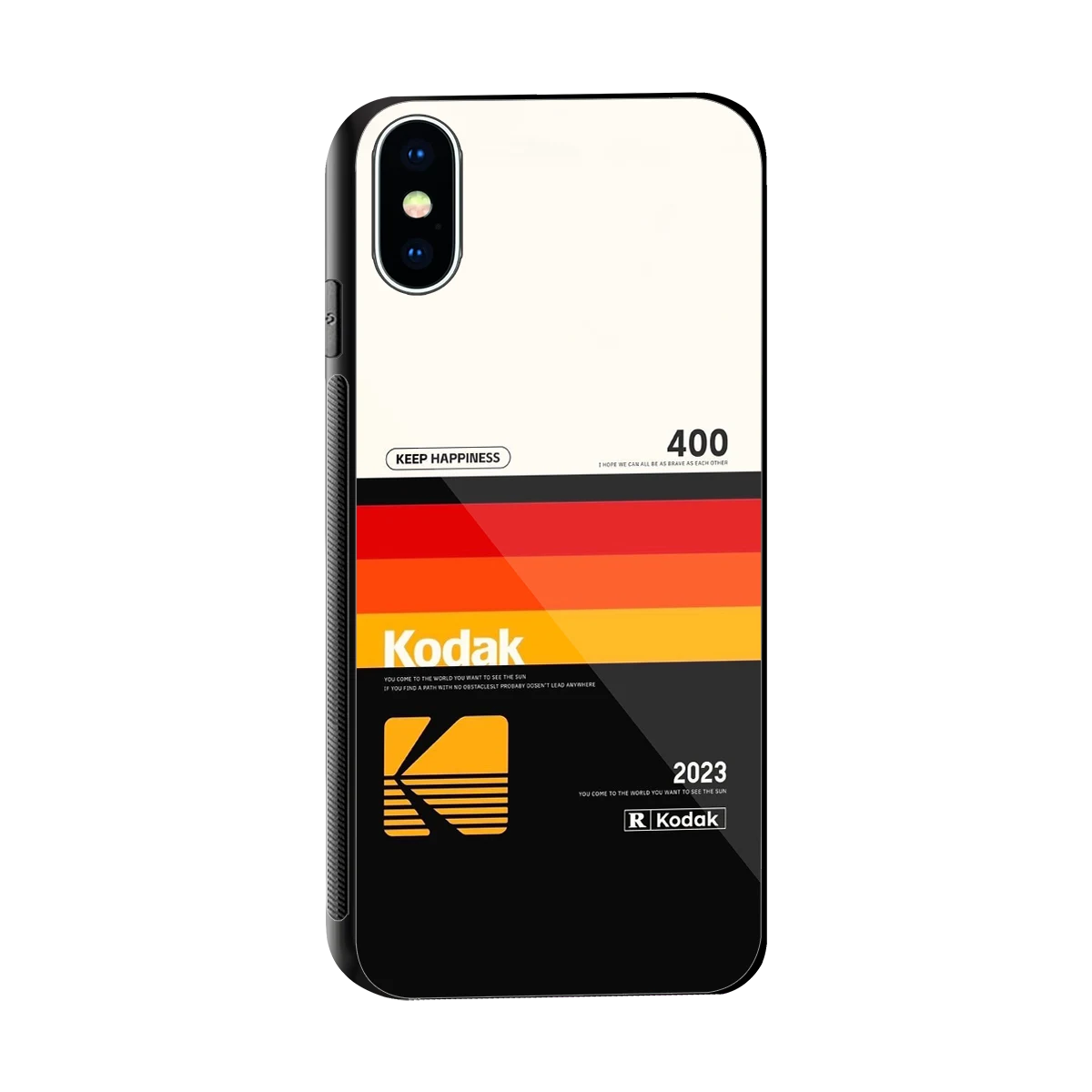 Keep Happiness sleek iphone x cover with tempered glass back and TPU edges