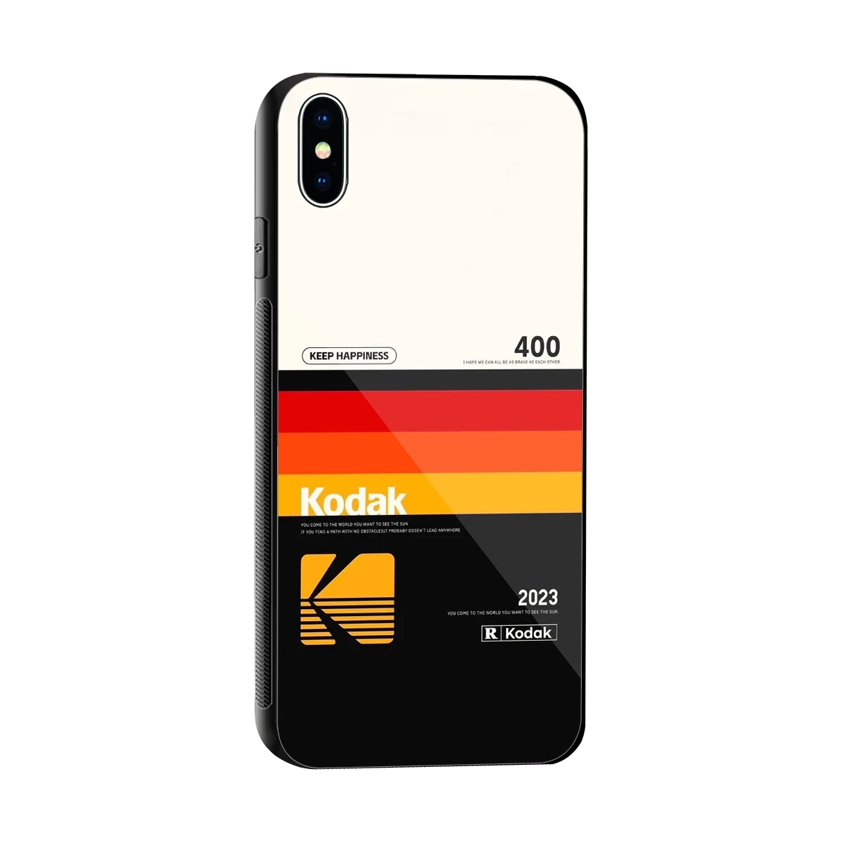 Keep Happiness sleek iphone xs max cover with tempered glass back and TPU edges