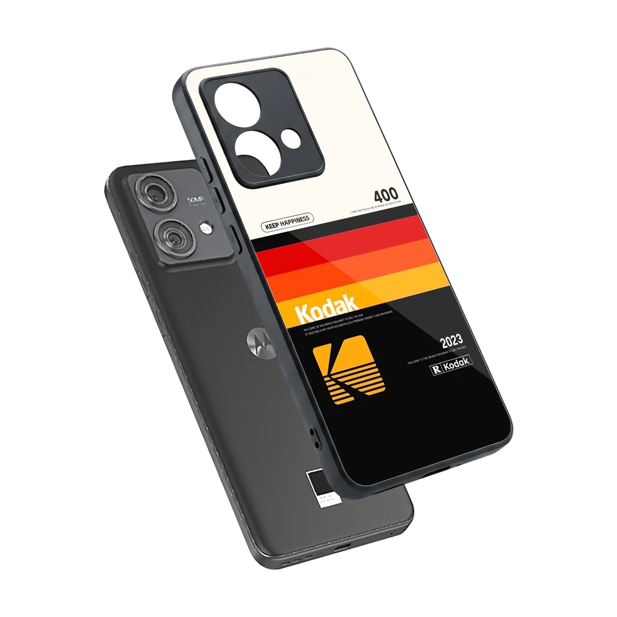 Keep Happiness sleek motorola edge 40 neo 5g cover with tempered glass back and TPU edges