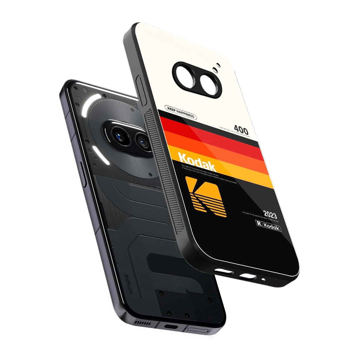 Keep Happiness sleek nothing phone 2a cover with tempered glass back and TPU edges
