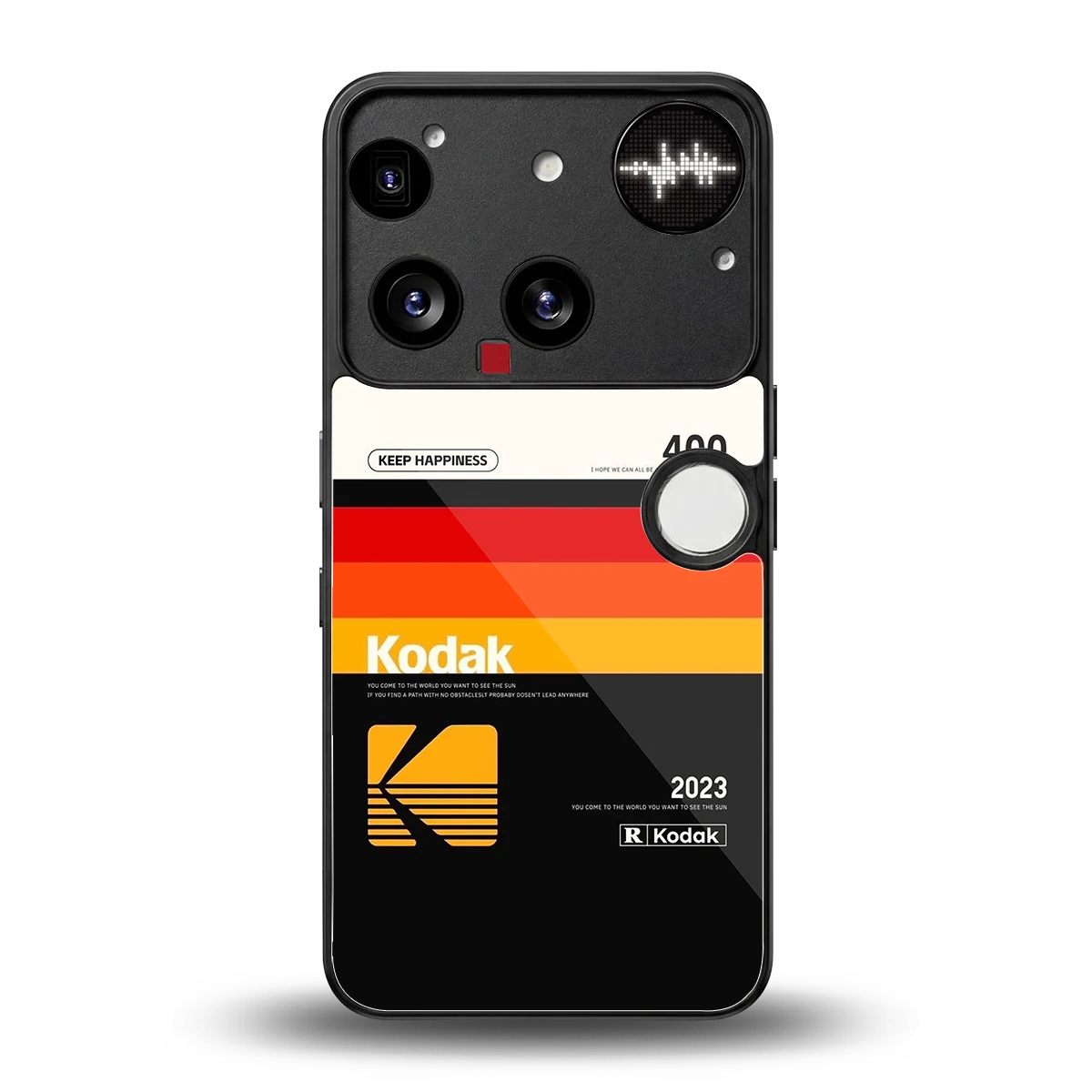 Keep Happiness back phone cover | glass case for nothing phone 3