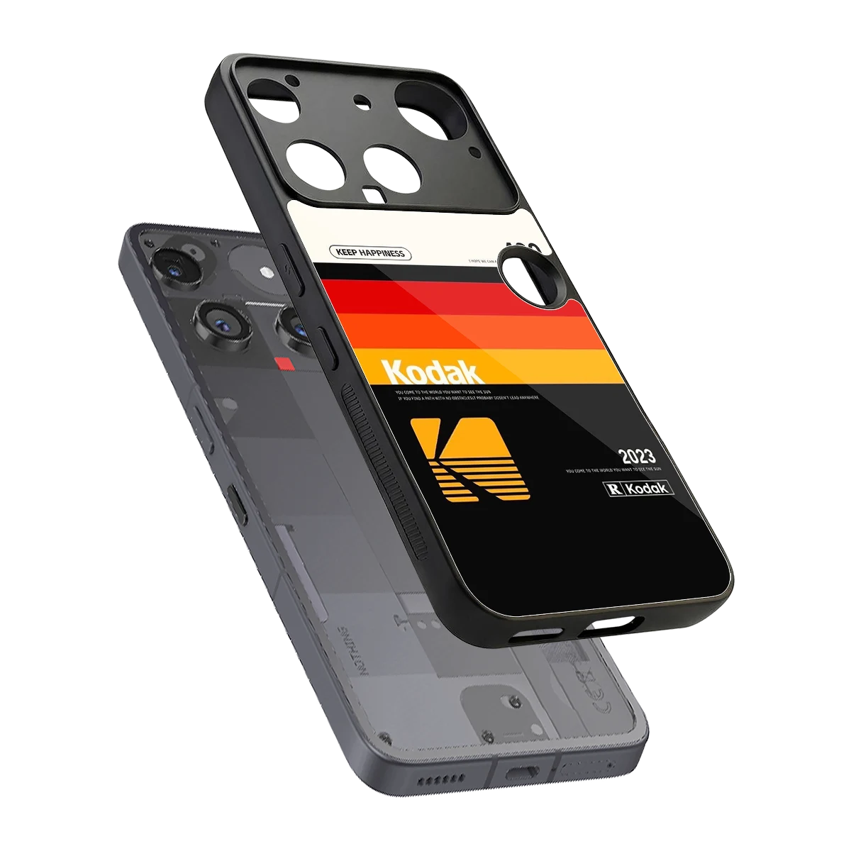 Keep Happiness sleek nothing phone 3 cover with tempered glass back and TPU edges
