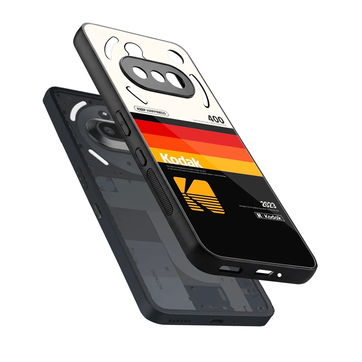Keep Happiness sleek nothing phone 3a cover with tempered glass back and TPU edges