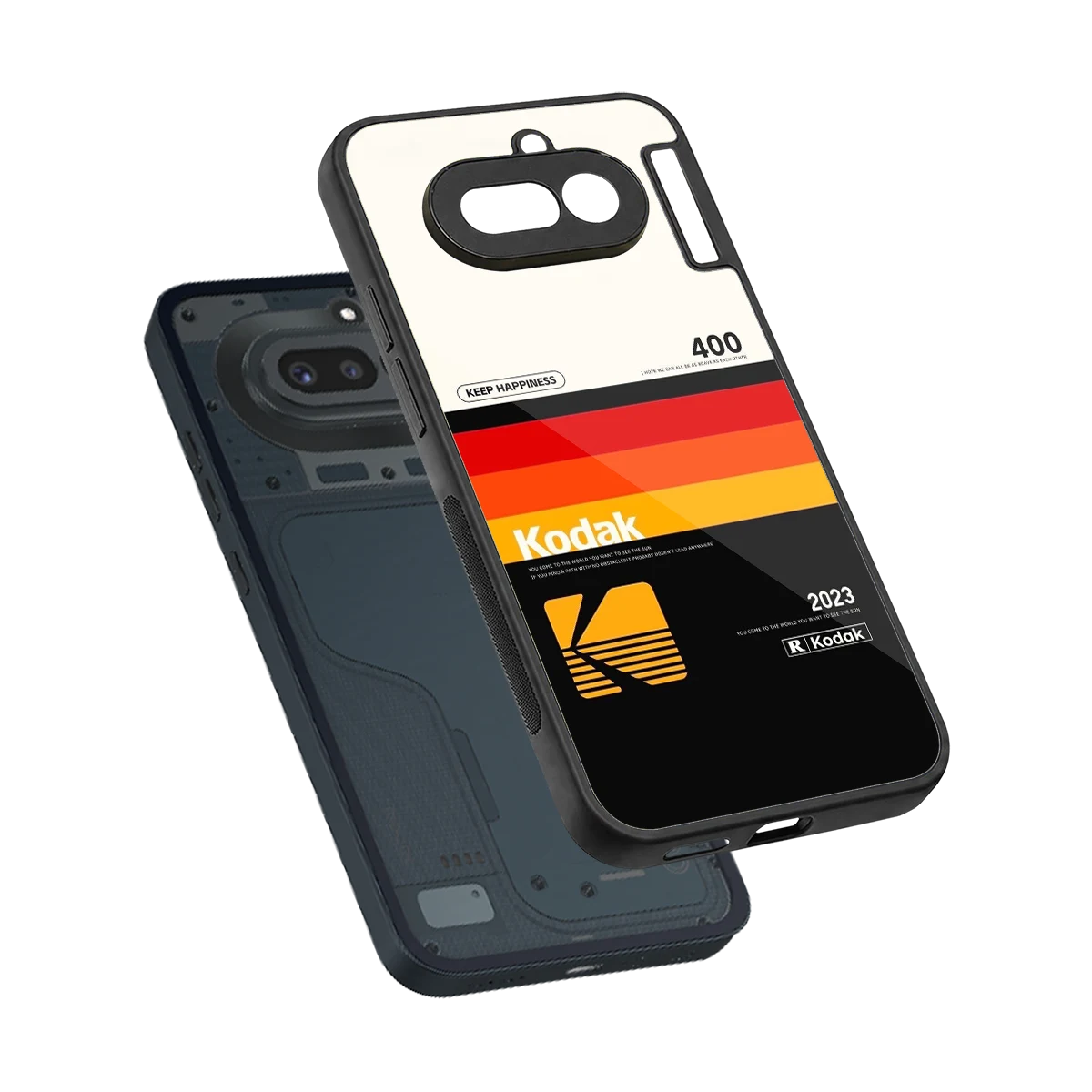 Keep Happiness sleek nothing phone 4a cover with tempered glass back and TPU edges