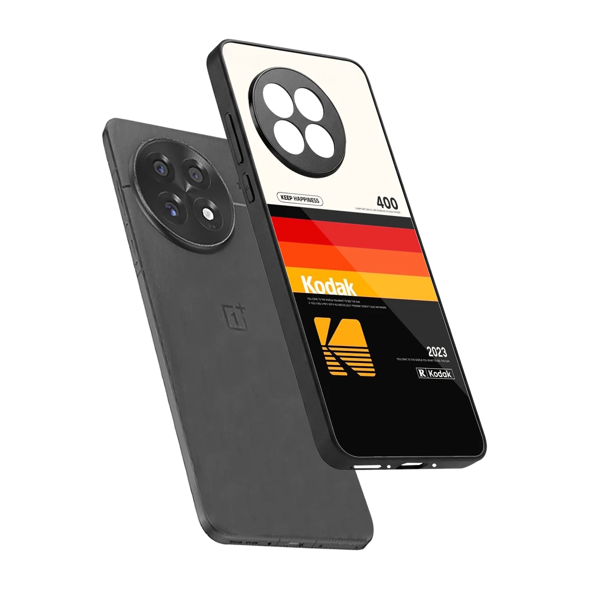 Keep Happiness sleek oneplus 13r cover with tempered glass back and TPU edges