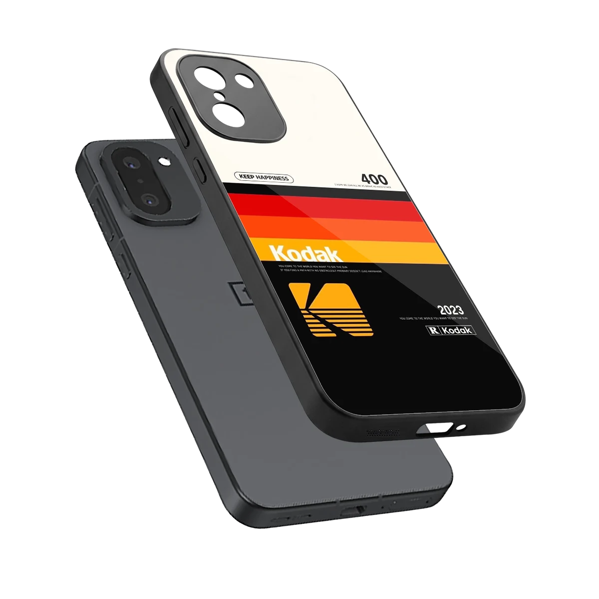 Keep Happiness sleek oneplus 15r cover with tempered glass back and TPU edges