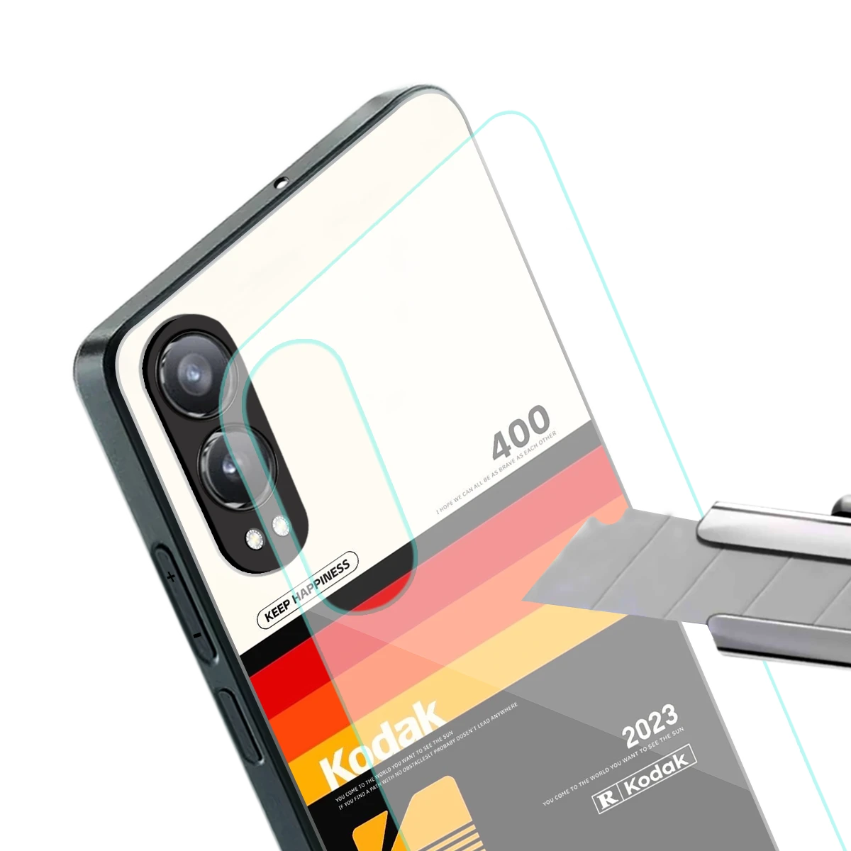 Keep Happiness stylish phone case for oneplus nord ce 4 lite | glossy glass and slim fit