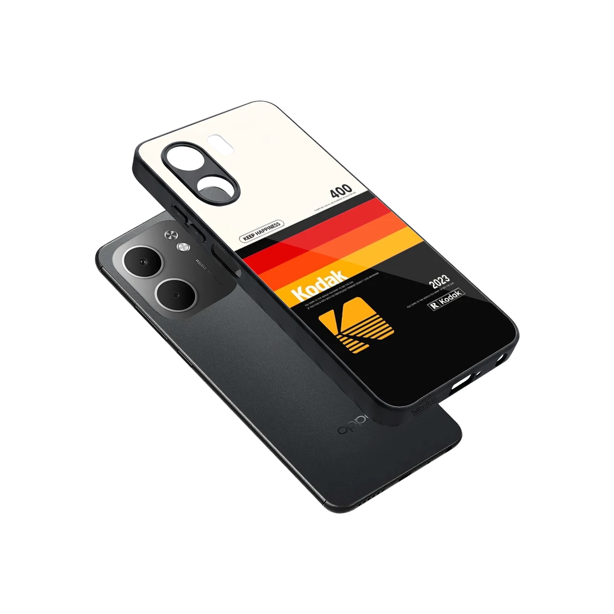 Keep Happiness sleek oppo a5x 5g cover with tempered glass back and TPU edges