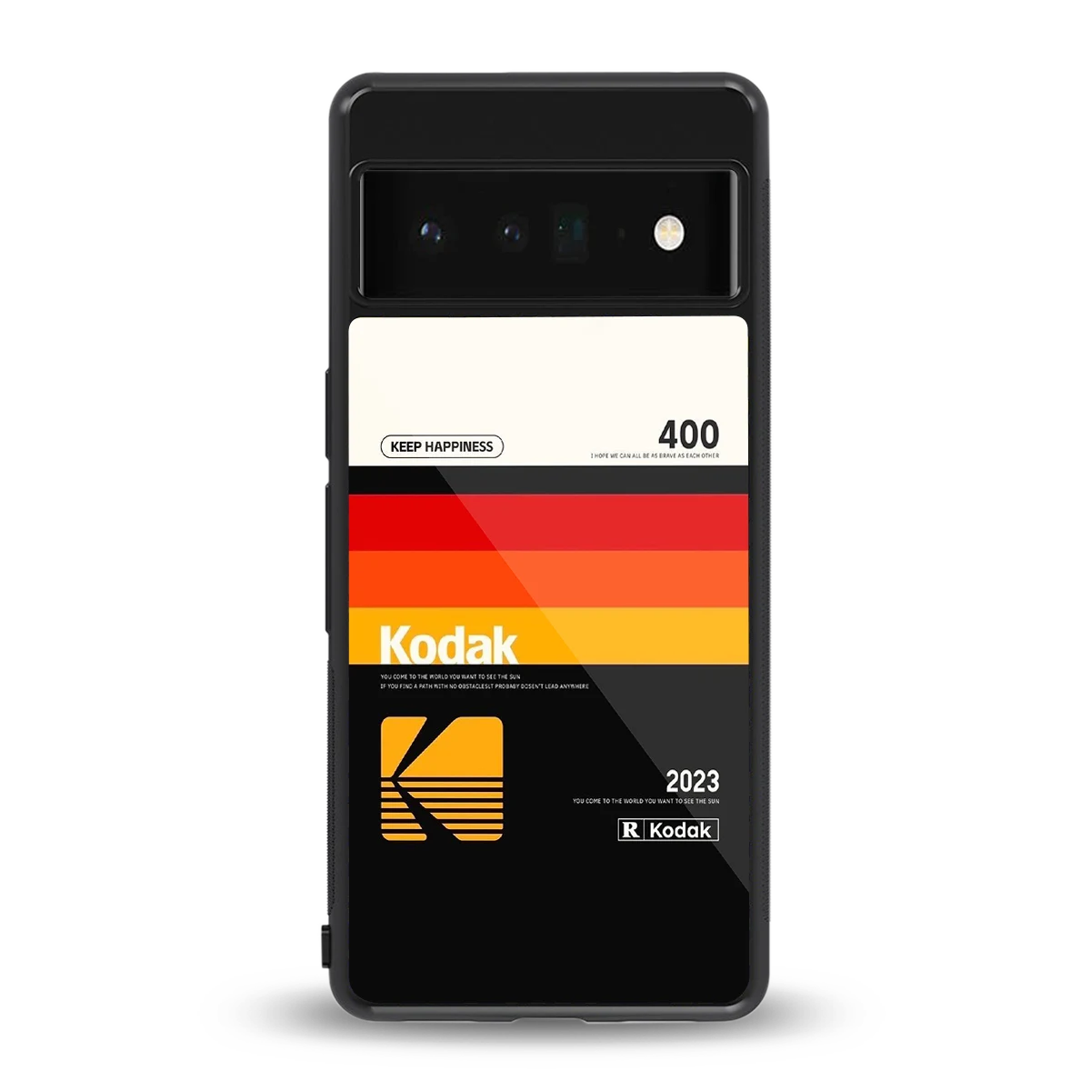 Keep Happiness back phone cover | glass case for google pixel 6 pro