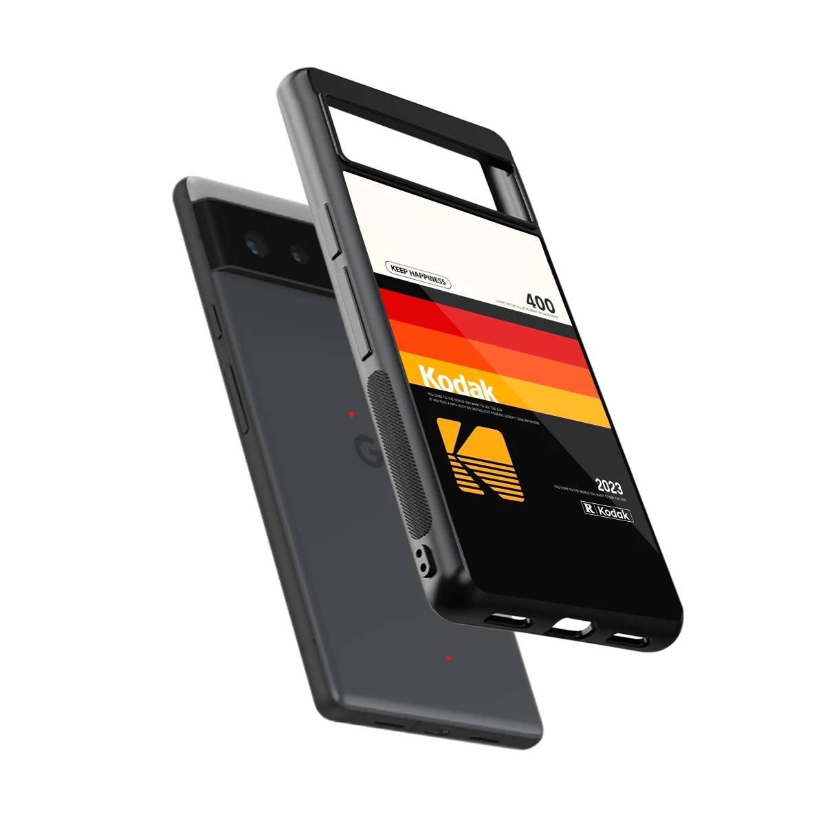 Keep Happiness sleek google pixel 6a cover with tempered glass back and TPU edges