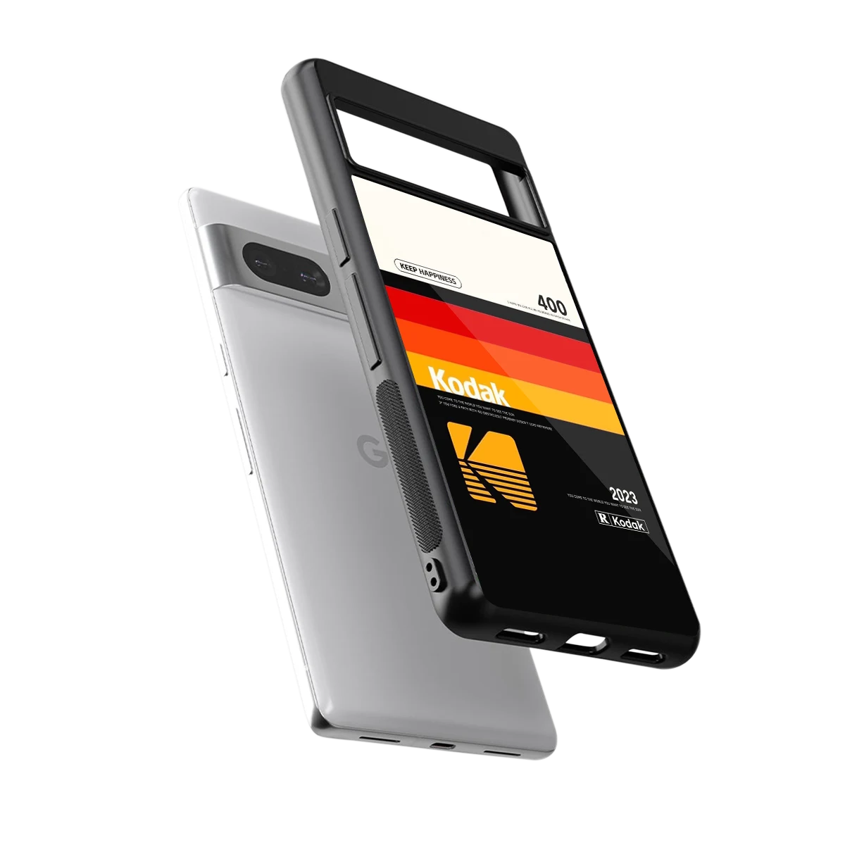 Keep Happiness sleek google pixel 7a cover with tempered glass back and TPU edges