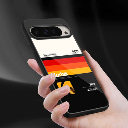 Keep Happiness sleek google pixel 9 pro cover with tempered glass back and TPU edges