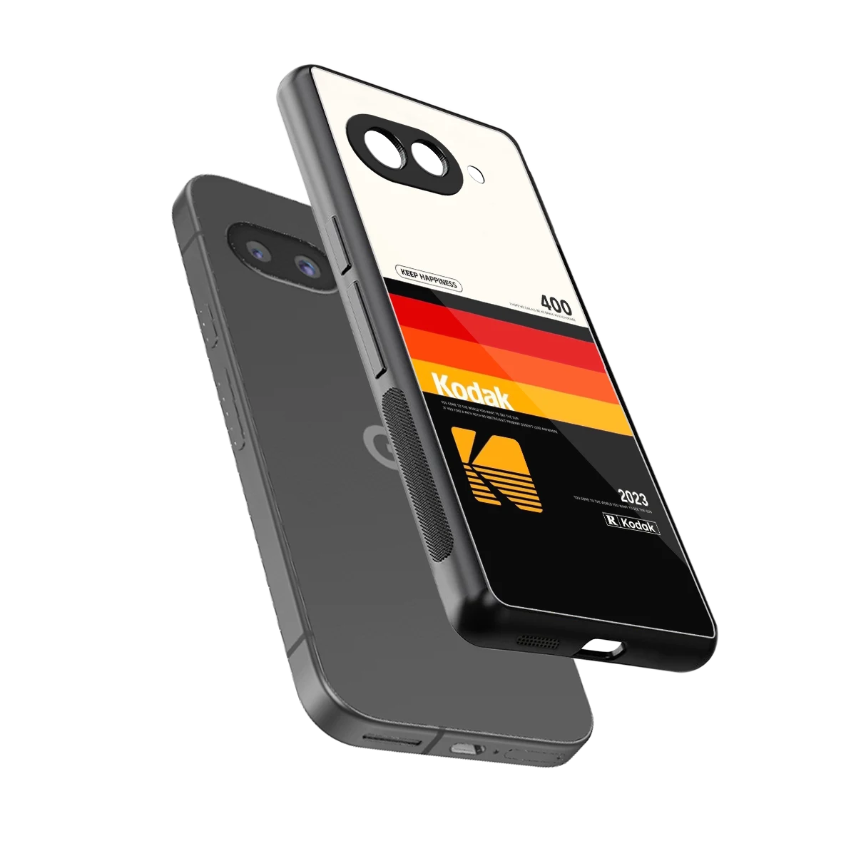Keep Happiness sleek google pixel 10a cover with tempered glass back and TPU edges