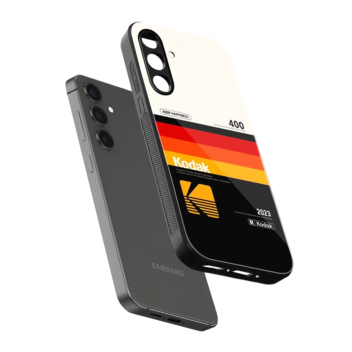 Keep Happiness sleek samsung galaxy m35 5g cover with tempered glass back and TPU edges