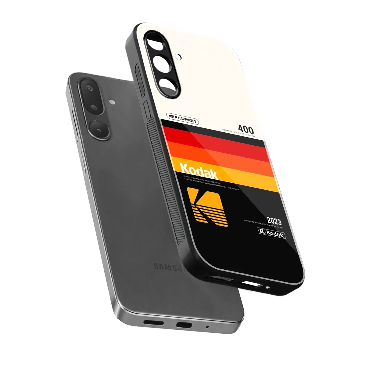 Keep Happiness sleek samsung galaxy m36 5g cover with tempered glass back and TPU edges