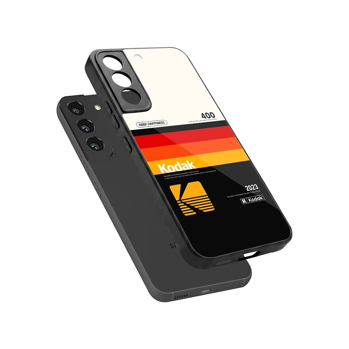 Keep Happiness sleek samsung galaxy s22 cover with tempered glass back and TPU edges