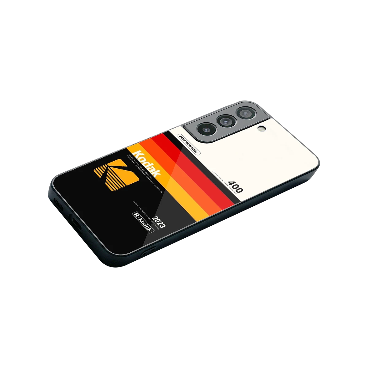 Keep Happiness stylish phone case for samsung galaxy s22 | glossy glass and slim fit