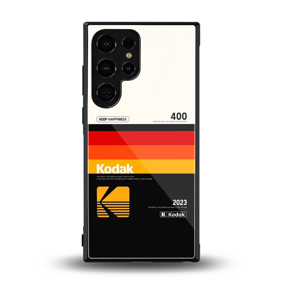 Keep Happiness back phone cover | glass case for samsung galaxy s23 ultra